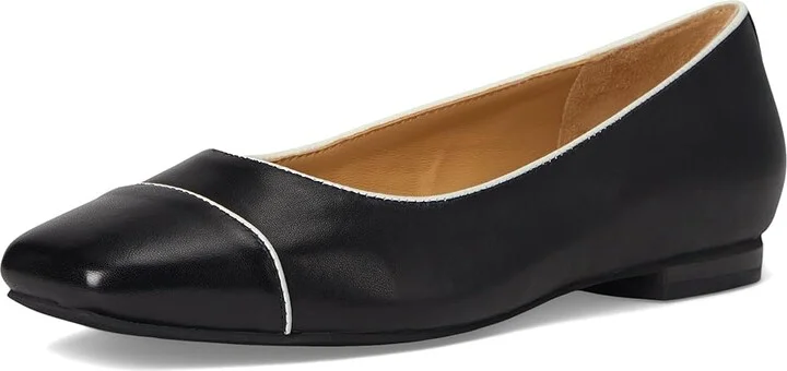 Trotters Harbor Women's Flat Shoes Black/White : 11 WW (EE), Leather/Rubber - Image 5