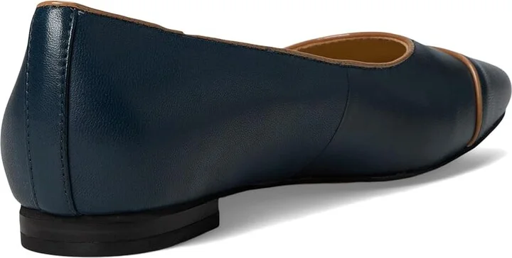 Trotters Harbor Women's Flat Shoes Navy Tan : 10 N (AA), Leather/Rubber - Image 4