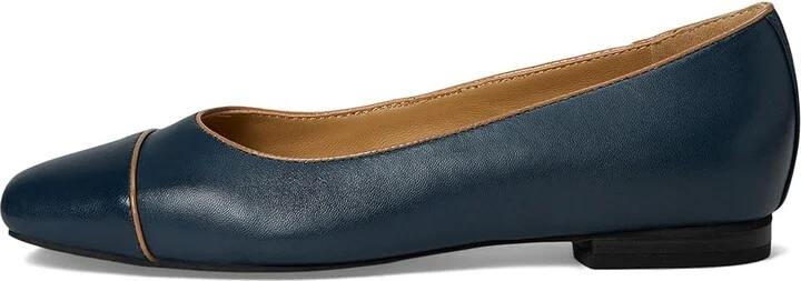 Trotters Harbor Women's Flat Shoes Navy Tan : 10 N (AA), Leather/Rubber - Image 6