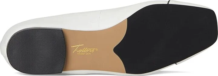 Trotters Harbor Women's Flat Shoes White : 9.5 WW (EE), Leather/Rubber - Image 3