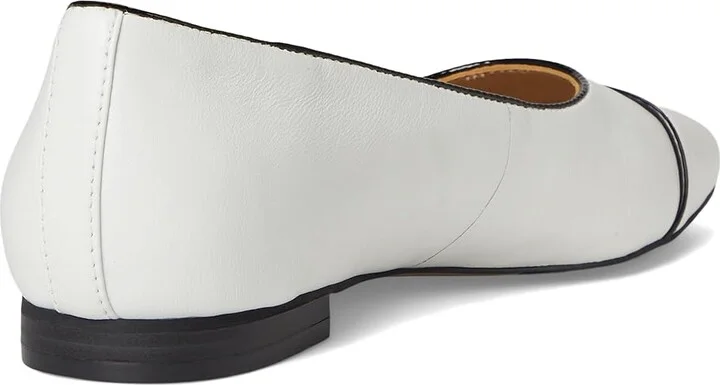 Trotters Harbor Women's Flat Shoes White : 9.5 WW (EE), Leather/Rubber - Image 4