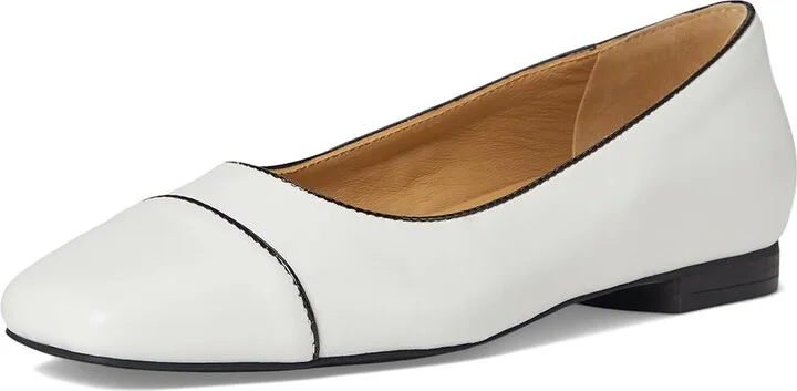 Trotters Harbor Women's Flat Shoes White : 9.5 WW (EE), Leather/Rubber - Image 5