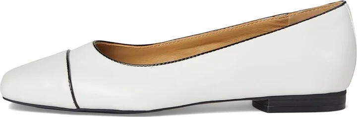 Trotters Harbor Women's Flat Shoes White : 9.5 WW (EE), Leather/Rubber - Image 6
