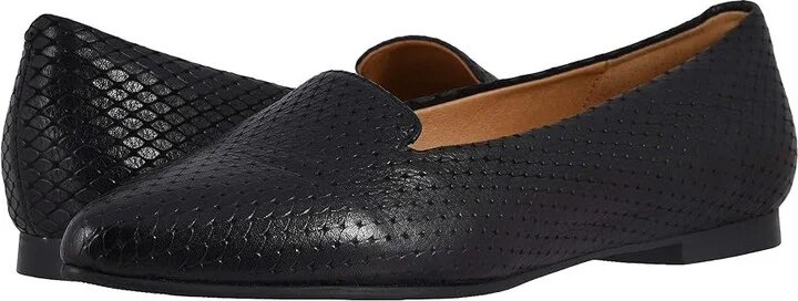 Trotters Harlowe Women's Flat Shoes Black Diamond : 11 N (AA), Leather/Suede