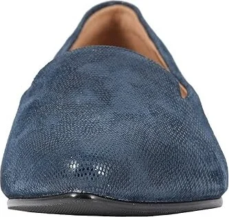 Trotters Harlowe Women's Flat Shoes Navy Soft Lizard Embossed Patent Suede : 7 N (AA), Suede/Leather - Image 6