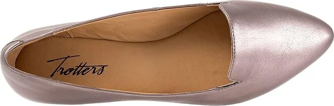 Trotters Harlowe Women's Flat Shoes Pewter : 7 N (AA), Leather - Image 2