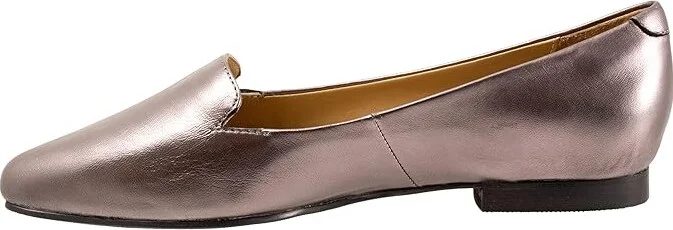 Trotters Harlowe Women's Flat Shoes Pewter : 7 N (AA), Leather - Image 6