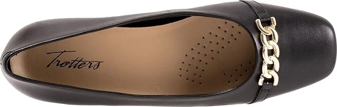 Trotters Harmony Women's Flat Shoes Black : 10 W (D), Leather - Image 2