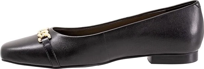 Trotters Harmony Women's Flat Shoes Black : 10 W (D), Leather - Image 6