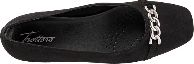 Trotters Harmony Women's Flat Shoes Black Suede : 9.5 M (B), Leather - Image 2