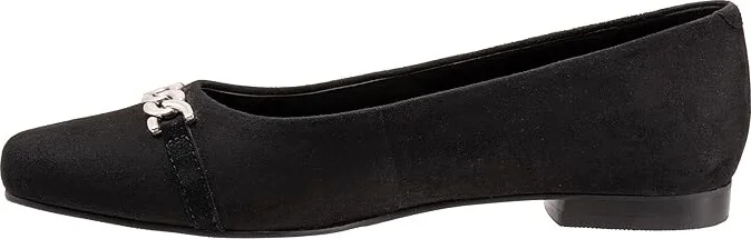 Trotters Harmony Women's Flat Shoes Black Suede : 9.5 M (B), Leather - Image 6