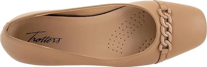Trotters Harmony Women's Flat Shoes Nude : 7.5 W (D), Leather - Image 2