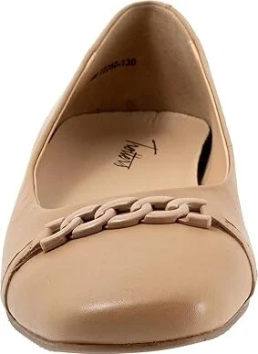 Trotters Harmony Women's Flat Shoes Nude : 7.5 W (D), Leather - Image 4
