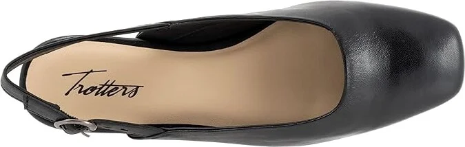Trotters Holly Women's Flat Shoes Black : 7.5 M (B), Leather - Image 2