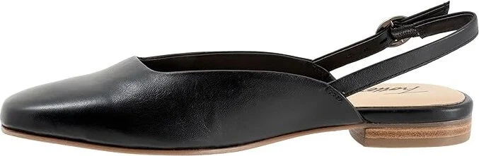 Trotters Holly Women's Flat Shoes Black : 7.5 M (B), Leather - Image 6