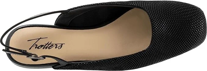 Trotters Holly Women's Flat Shoes Black Mini Dot : 8.5 M (B), Leather - Image 2