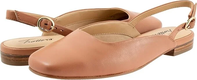 Trotters Holly Women's Flat Shoes Blush : 5.5 M (B), Leather