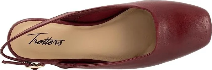 Trotters Holly Women's Flat Shoes Sangria : 8 W (D), Leather - Image 2