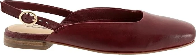 Trotters Holly Women's Flat Shoes Sangria : 8 W (D), Leather - Image 6