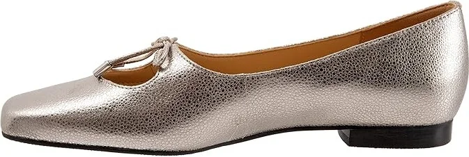 Trotters Honesty Women's Shoes Silver Metallic : 5 M (B), Leather - Image 6