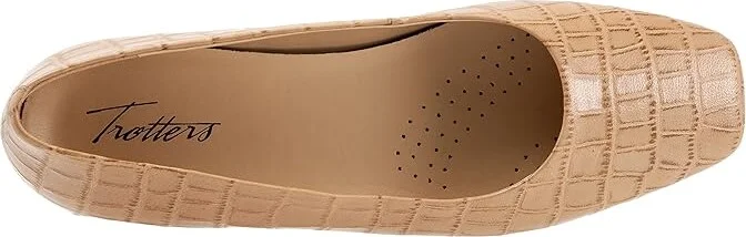 Trotters Honor Women's Shoes Bone Croco Leather : 7 N (AA) - Image 2