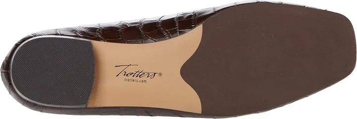 Trotters Honor Women's Shoes Dark Brown Croco Leather : 8.5 WW (EE) - Image 3