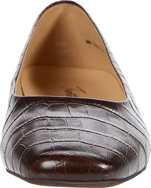 Trotters Honor Women's Shoes Dark Brown Croco Leather : 8.5 WW (EE) - Image 5