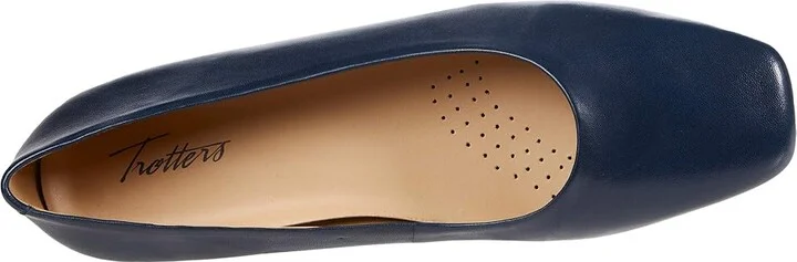 Trotters Honor Women's Shoes Navy Leather : 6.5 WW (EE) - Image 2