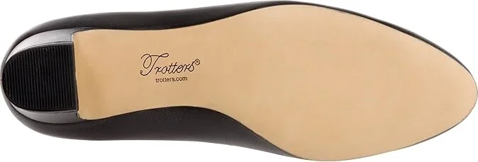 Trotters Jamie Women's 1-2 inch heel Shoes Black Leather : 6.5 N (AA), Textile/Leather - Image 3
