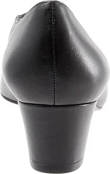 Trotters Jamie Women's 1-2 inch heel Shoes Black Leather : 6.5 N (AA), Textile/Leather - Image 4
