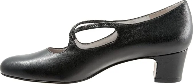 Trotters Jamie Women's 1-2 inch heel Shoes Black Leather : 6.5 N (AA), Textile/Leather - Image 6