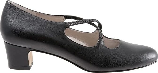 Trotters Jamie Women's 1-2 inch heel Shoes Black Leather : 6.5 N (AA), Textile/Leather - Image 7