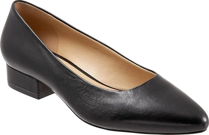 Trotters Jewel Women's Lace Up Wing Tip Shoes Black Leather : 10 N (AA)