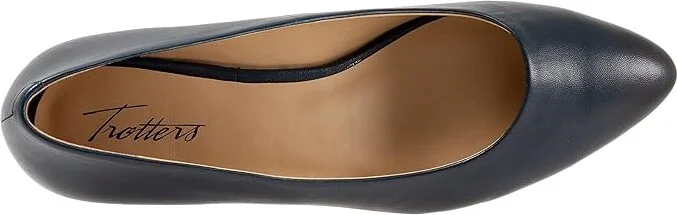 Trotters Jewel Women's Lace Up Wing Tip Shoes Navy Leather : 6.5 W (D) - Image 2