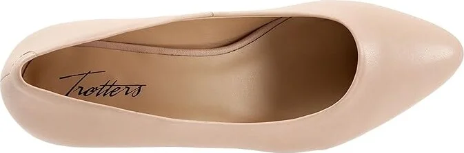Trotters Jewel Women's Lace Up Wing Tip Shoes Nude Leather : 7.5 N (AA) - Image 2