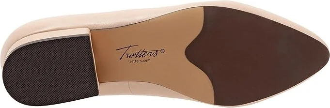 Trotters Jewel Women's Lace Up Wing Tip Shoes Nude Leather : 7.5 N (AA) - Image 3