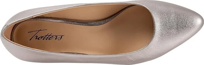 Trotters Jewel Women's Lace Up Wing Tip Shoes Pewter : 8 N (AA), Leather - Image 2