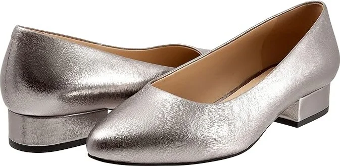 Trotters Jewel Women's Lace Up Wing Tip Shoes Pewter : 8 N (AA), Leather