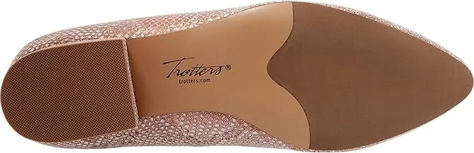 Trotters Jewel Women's Lace Up Wing Tip Shoes Rose Gold Metallic Snake : 5.5 M (B), Leather - Image 3