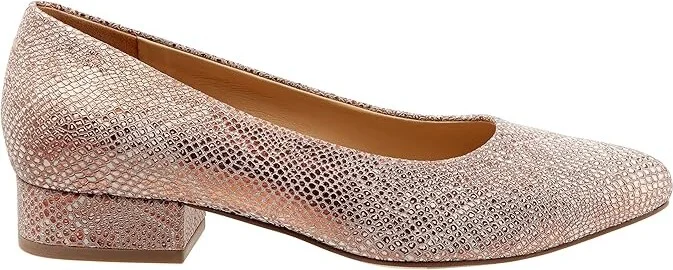 Trotters Jewel Women's Lace Up Wing Tip Shoes Rose Gold Metallic Snake : 5.5 M (B), Leather - Image 7