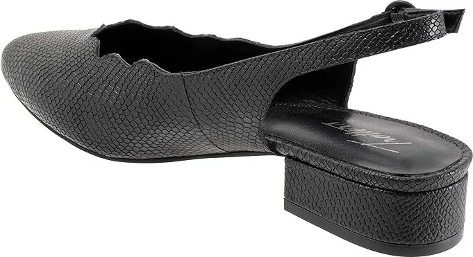 Trotters Joselyn Women's Shoes Black Snake Nubuck : 12 W (D), Leather - Image 4