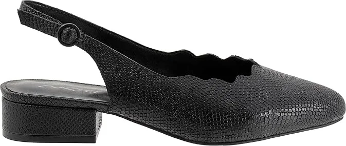 Trotters Joselyn Women's Shoes Black Snake Nubuck : 12 W (D), Leather - Image 7