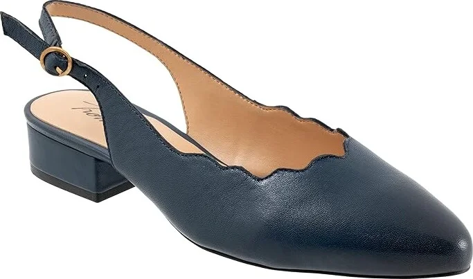 Trotters Joselyn Women's Shoes Navy : 10 N (AA), Leather