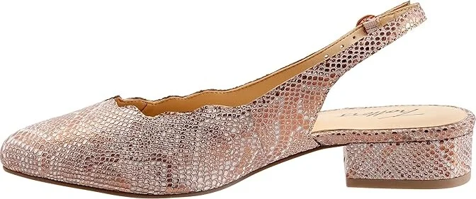 Trotters Joselyn Women's Shoes Rose Gold Metallic Snake : 5.5 M (B), Leather - Image 6