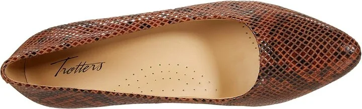 Trotters Kari Women's 1-2 inch heel Shoes Dark Brown Snake Leather : 10 N (AA) - Image 2