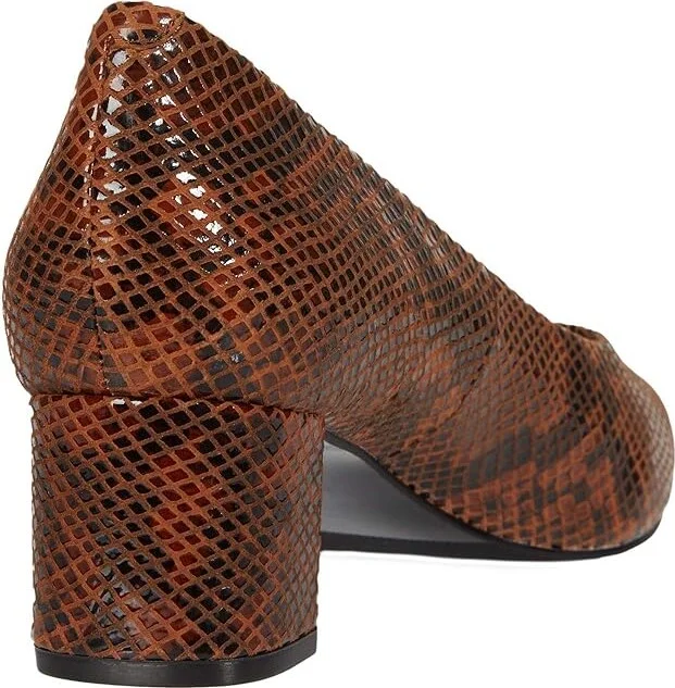 Trotters Kari Women's 1-2 inch heel Shoes Dark Brown Snake Leather : 10 N (AA) - Image 4