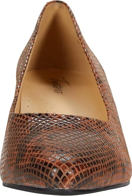 Trotters Kari Women's 1-2 inch heel Shoes Dark Brown Snake Leather : 10 N (AA) - Image 5
