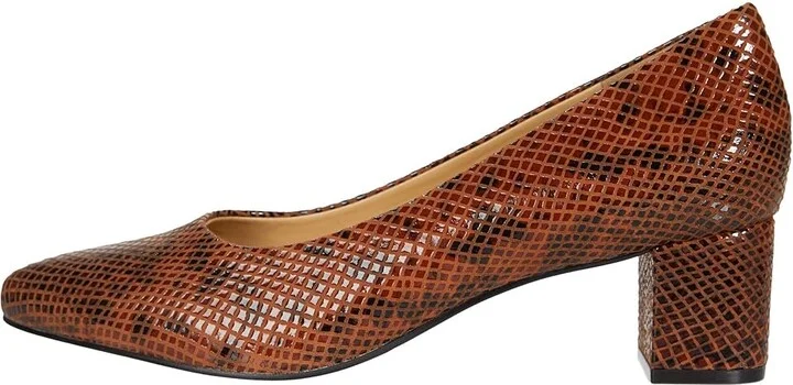 Trotters Kari Women's 1-2 inch heel Shoes Dark Brown Snake Leather : 10 N (AA) - Image 6
