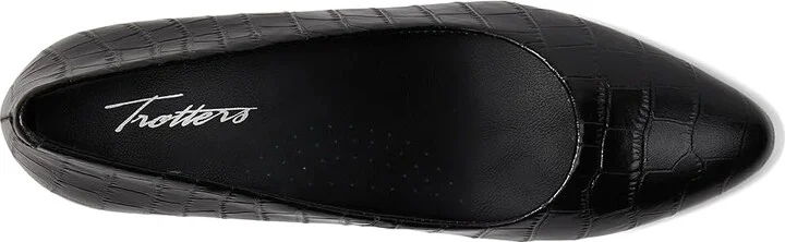 Trotters Kate High Women's Heels Black Croco : 8.5 M (B), Leather/Rubber - Image 2