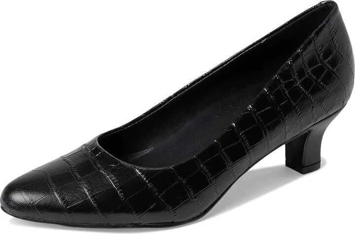 Trotters Kate High Women's Heels Black Croco : 8.5 M (B), Leather/Rubber - Image 5